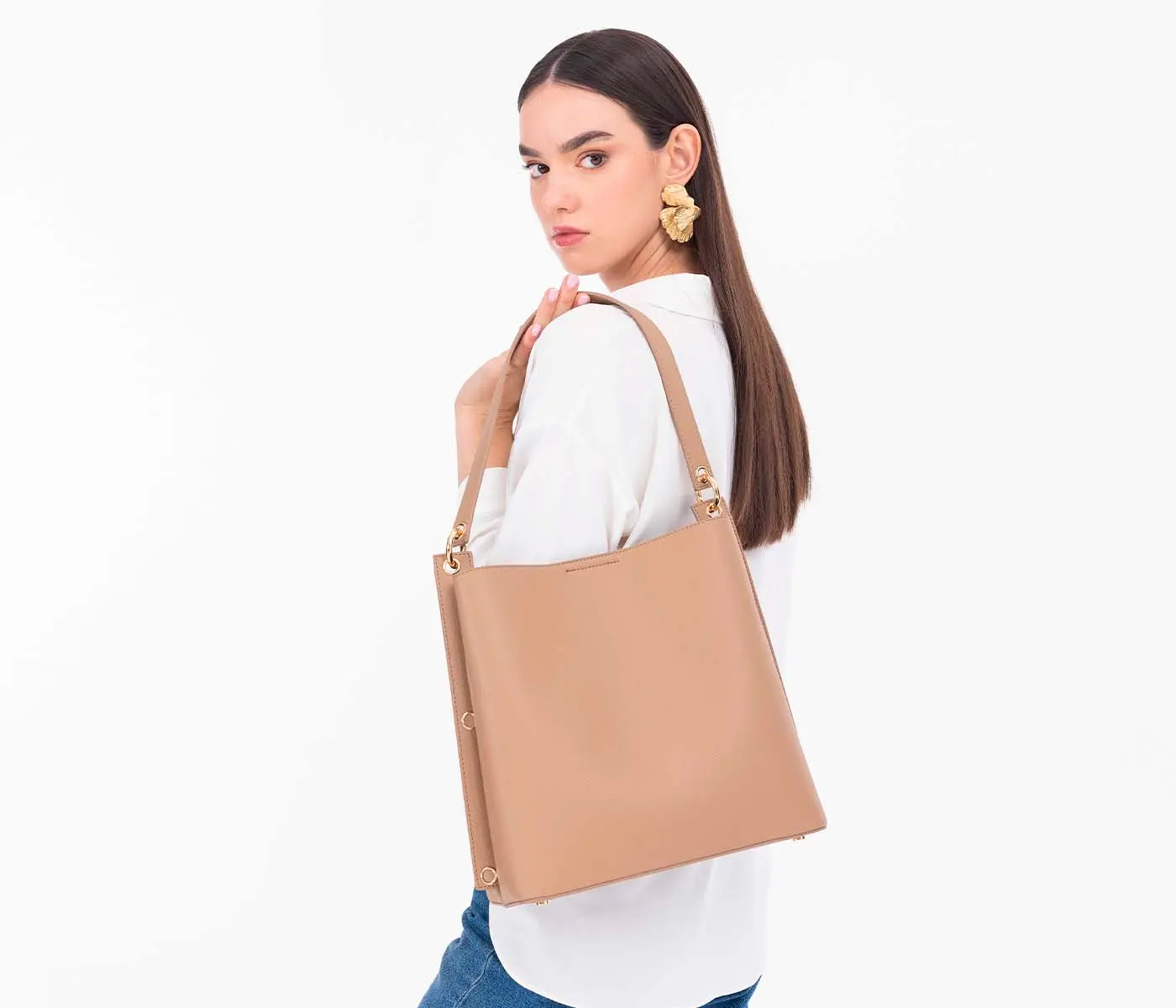 Tote Bag With Scarf - SecilStore