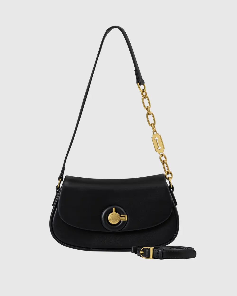 Chain Buckle Shoulder Bag