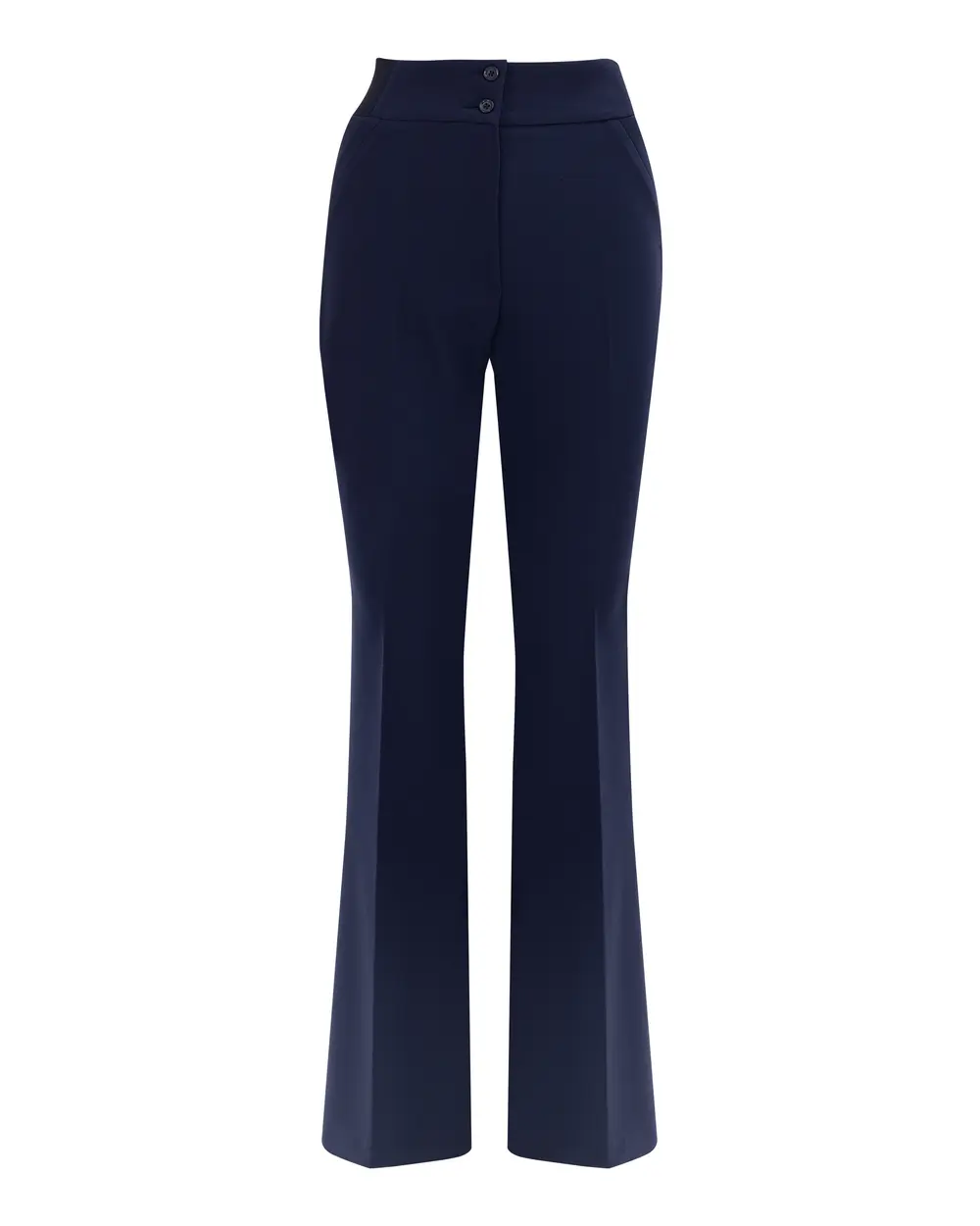 Wide Leg Pants with Half Elastic Waist