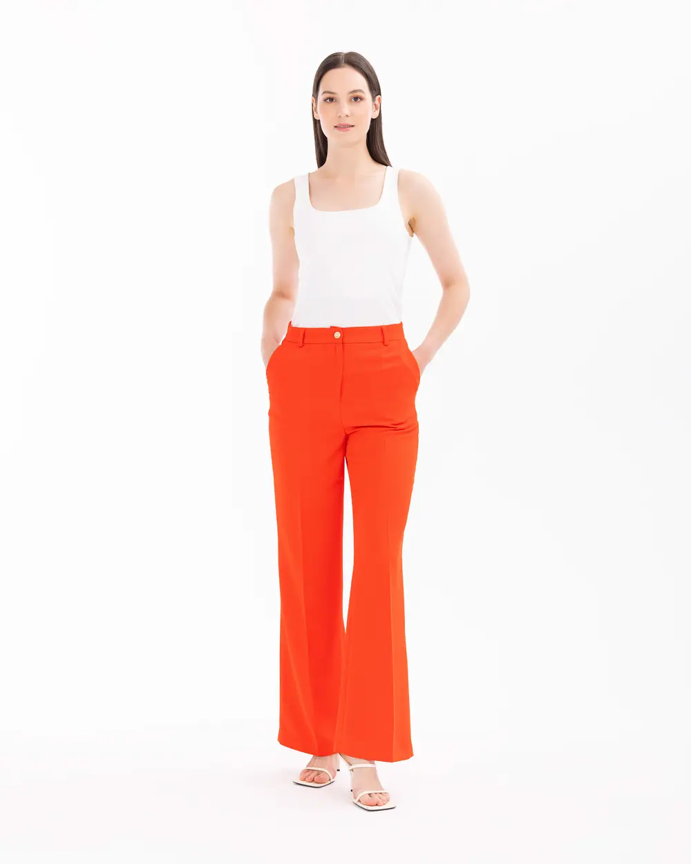 Pants with Buttoned Pocket Detail