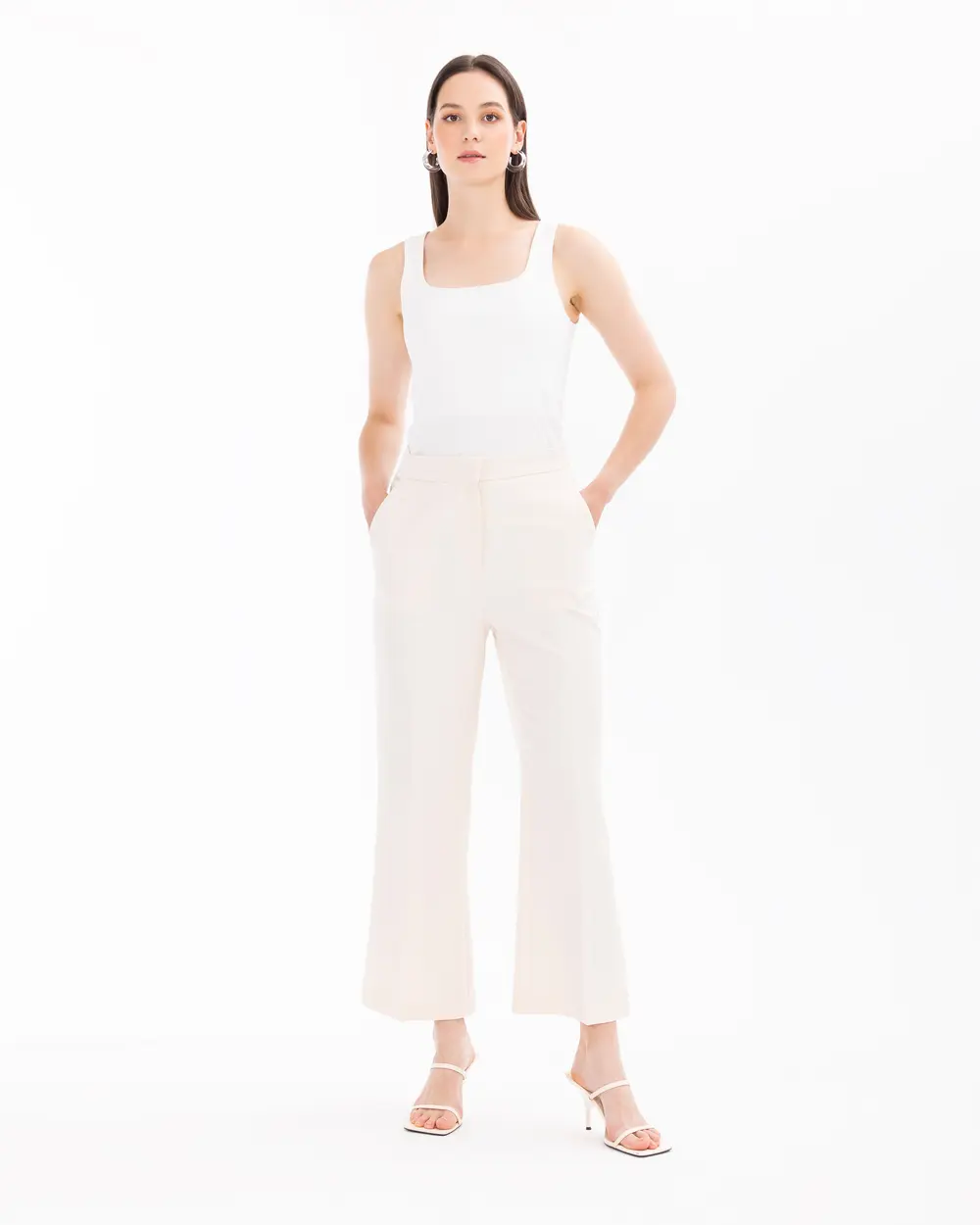 Ankle Length Pants with Pocket Detail