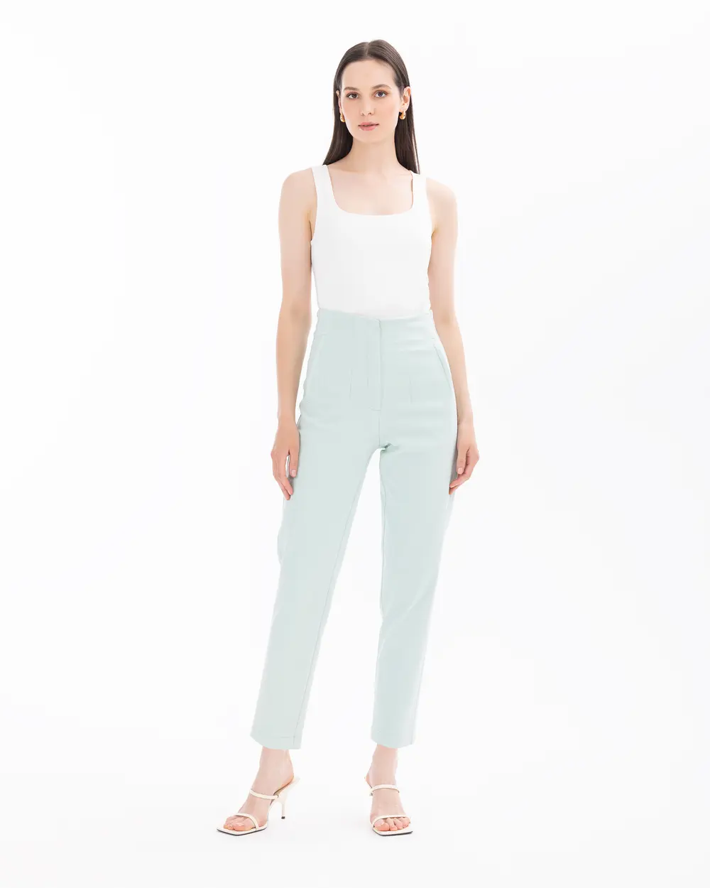 Narrow Leg Trousers with Pockets