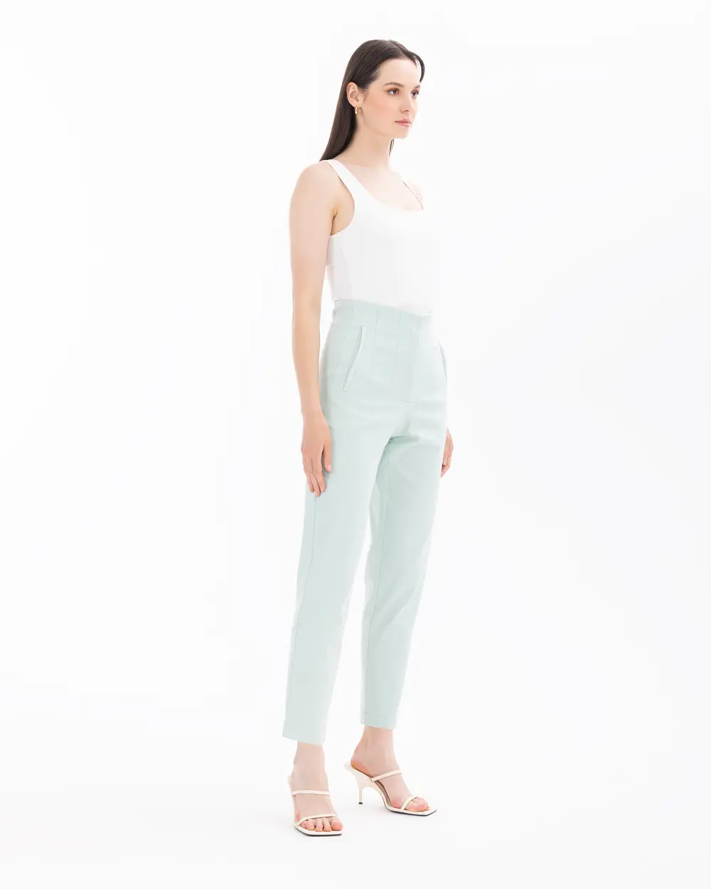 Narrow Leg Trousers with Pockets