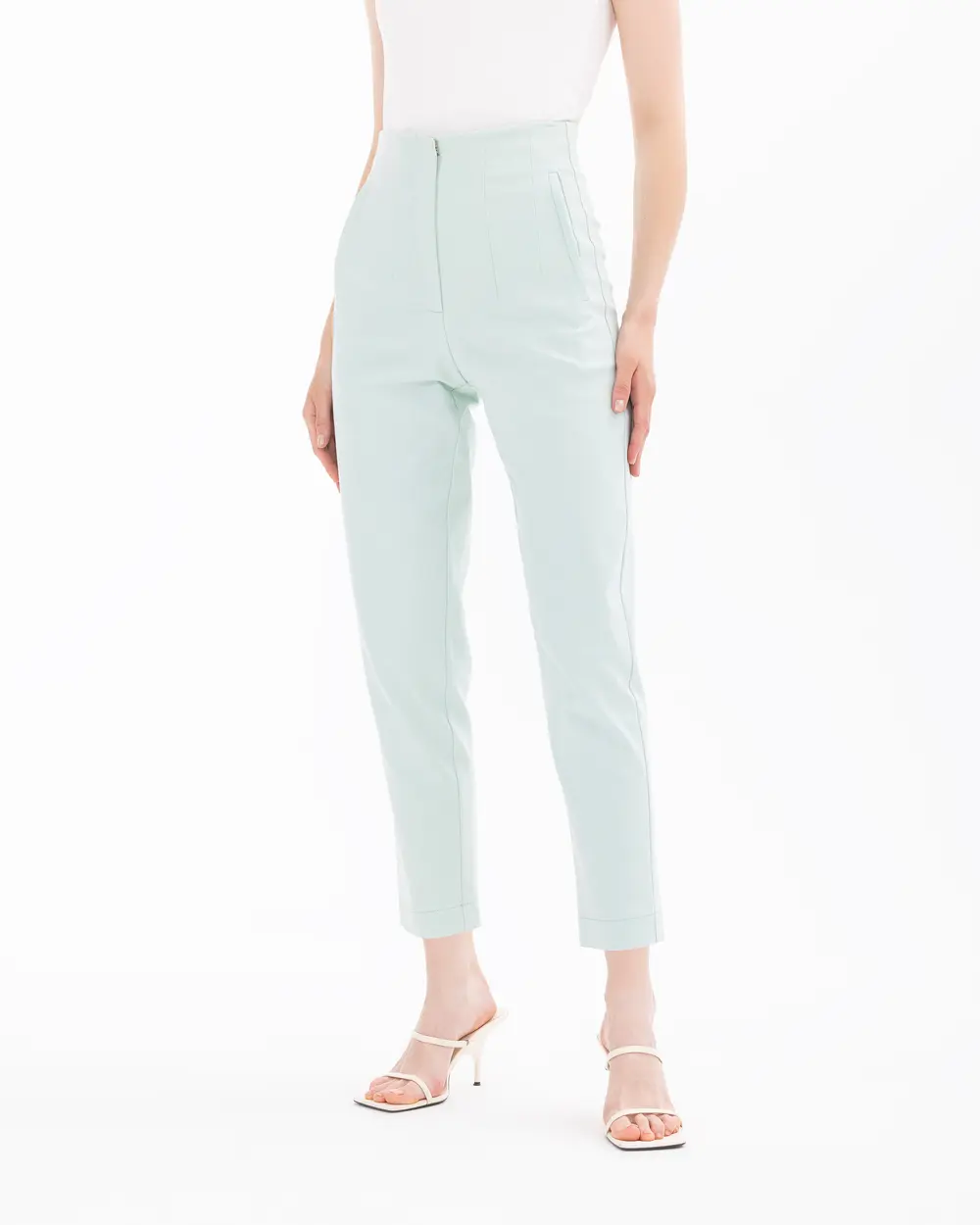 Narrow Leg Trousers with Pockets