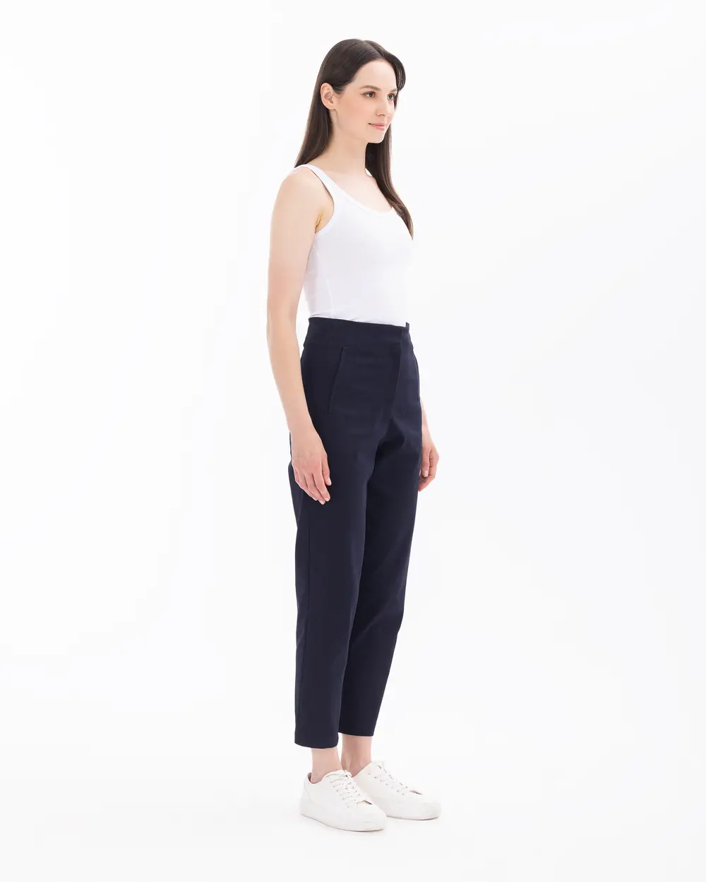 Narrow Leg Trousers with Pockets