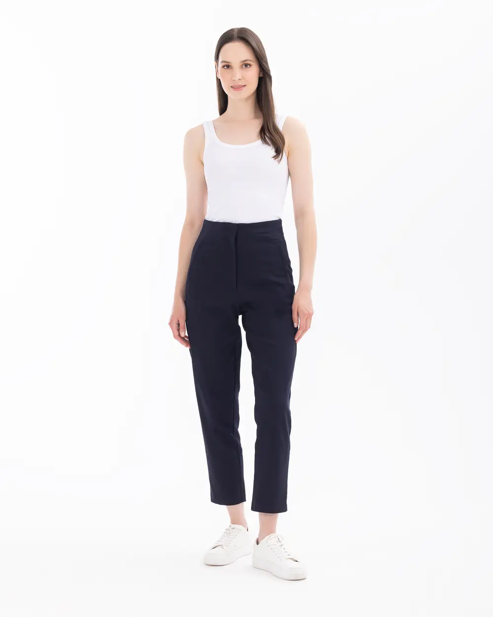 Narrow Leg Trousers with Pockets