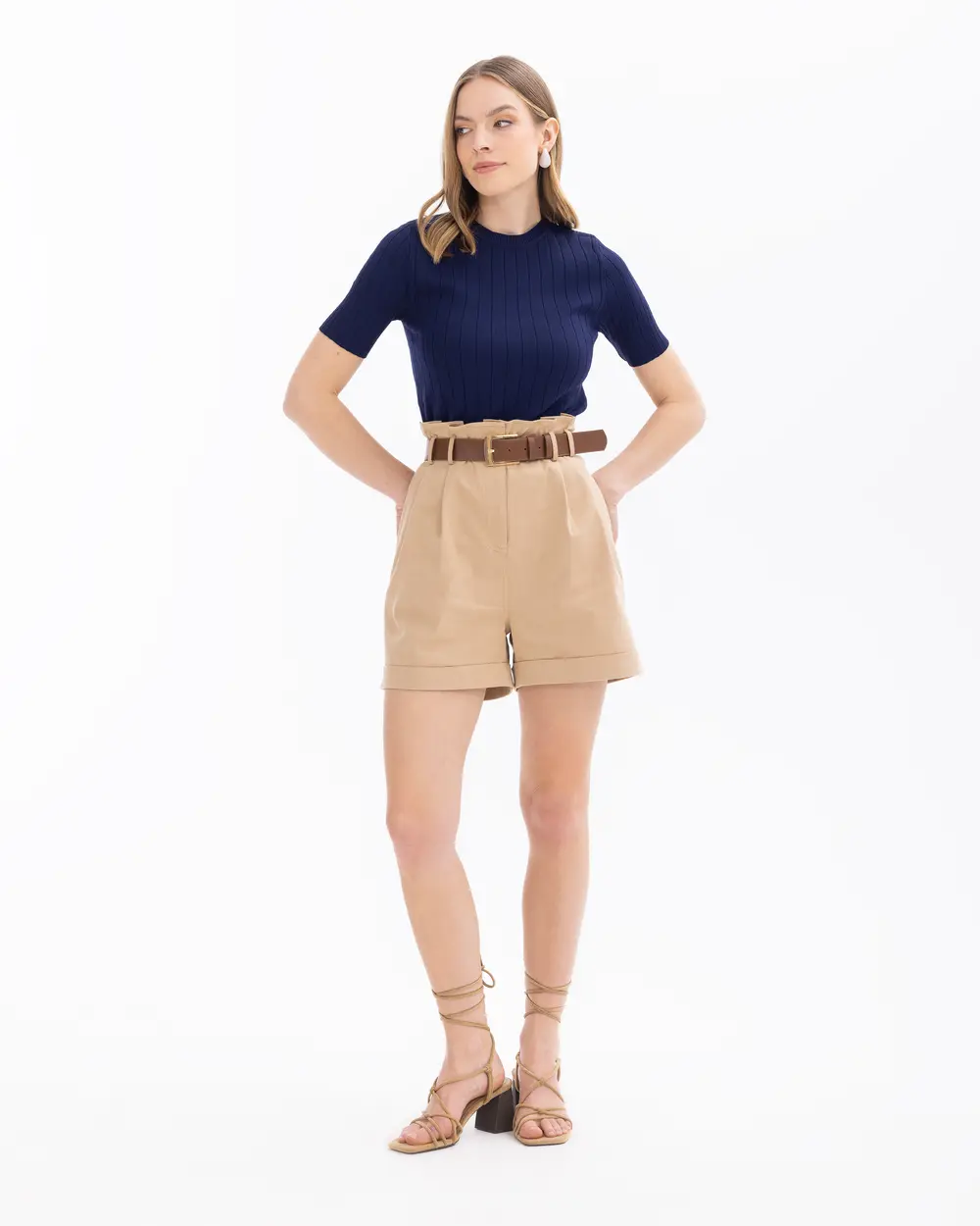 Mini Shorts with Belt
