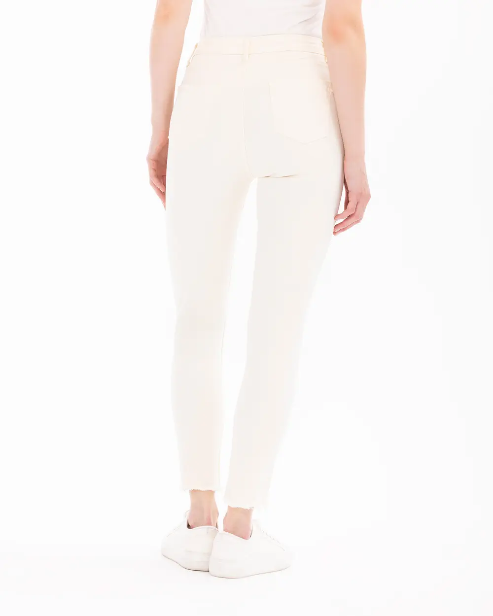 Ankle Length Pants with Button Detail