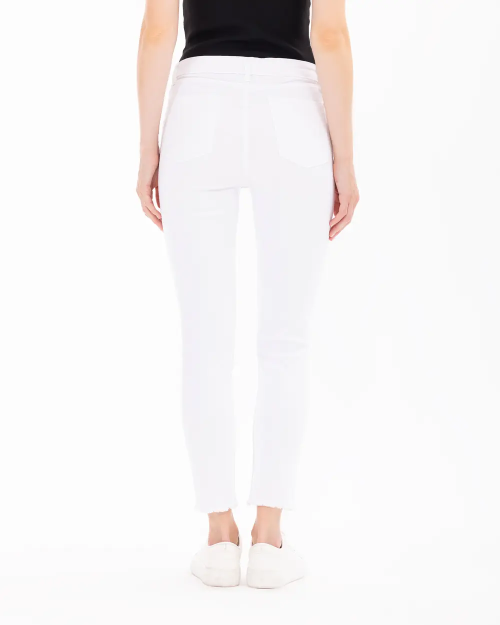 Ankle Length Pants with Button Detail