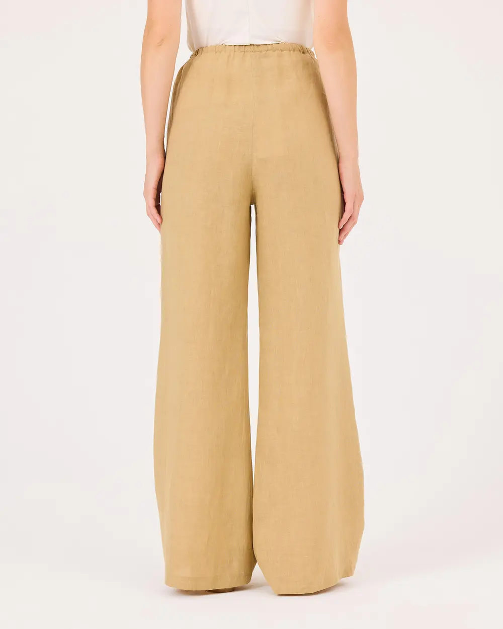 Elastic Waist Linen Pants