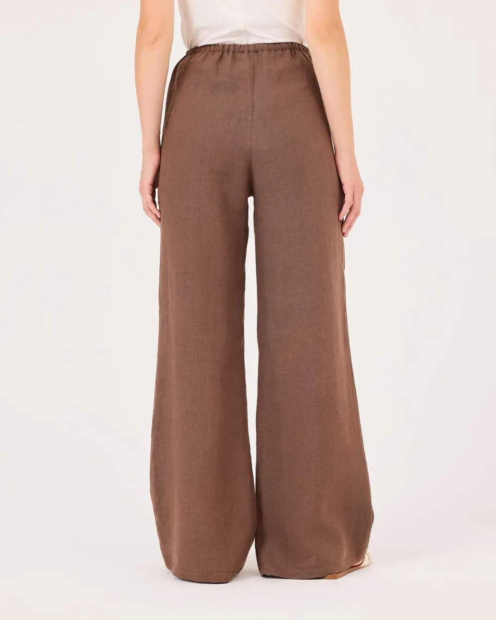 Elastic Waist Linen Pants