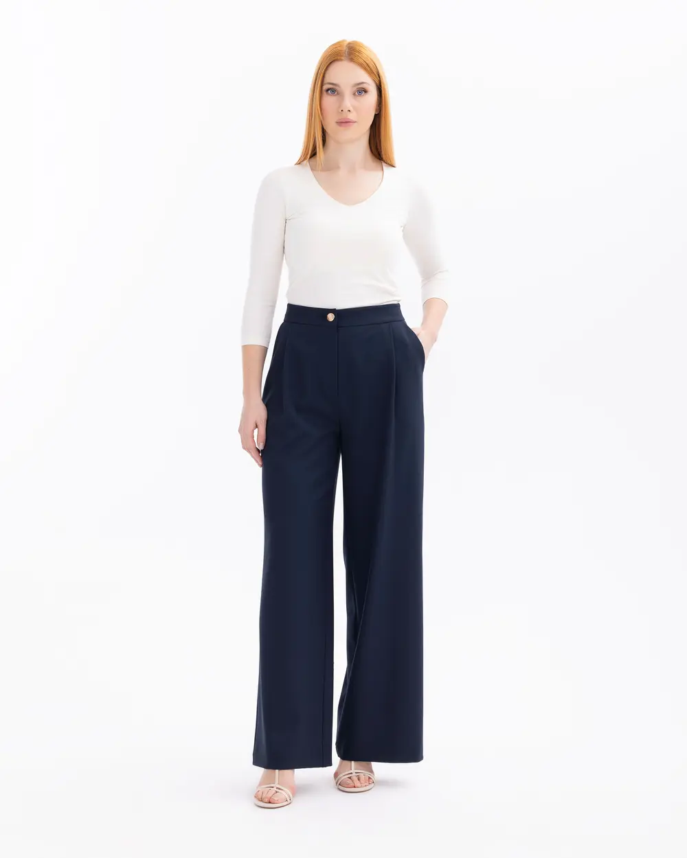 Button Detailed Pants with Pockets