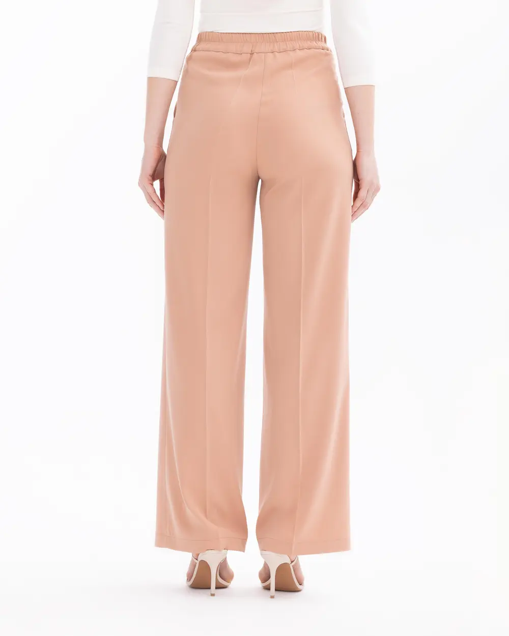 Pants with Half Elastic Waist Pockets