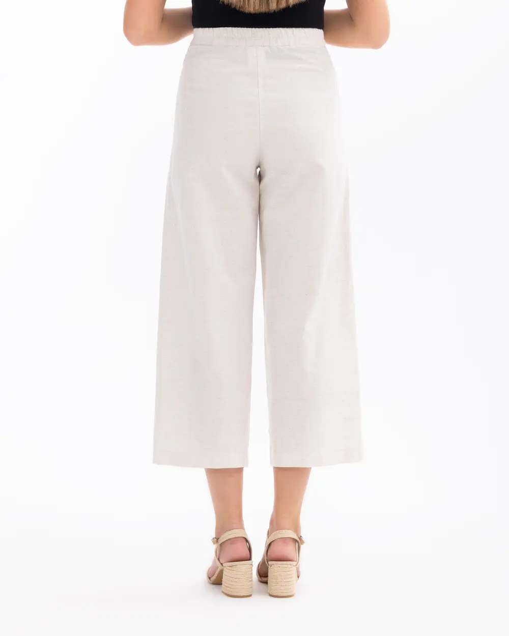 Buttoned Wide Leg Pants