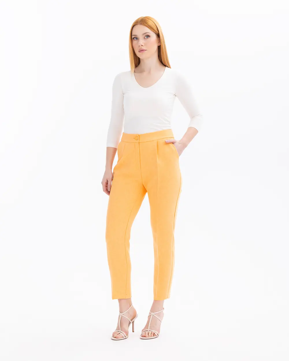 Ankle Length Pants with Pockets