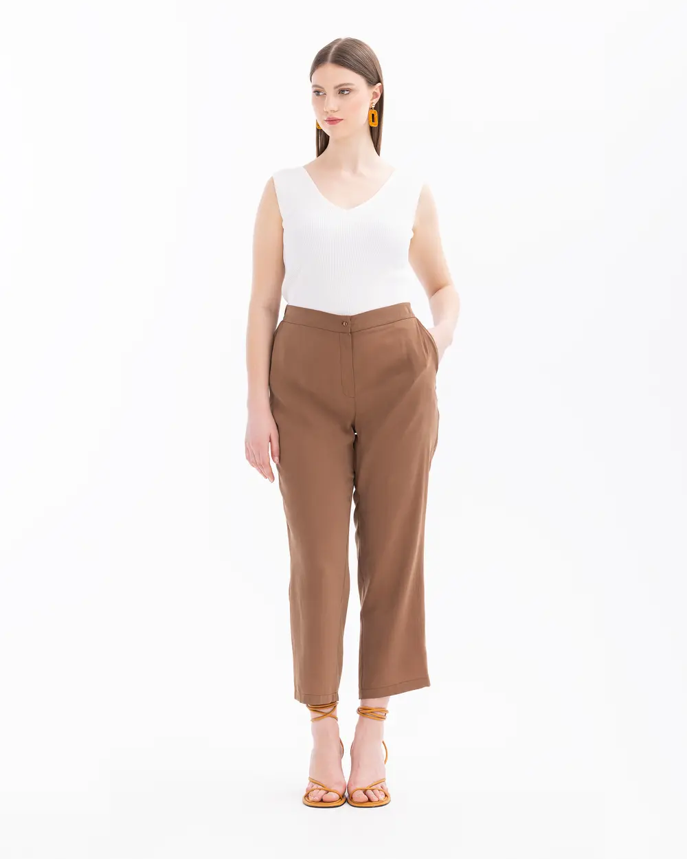 Plus Size Wide Leg High Waist Pants