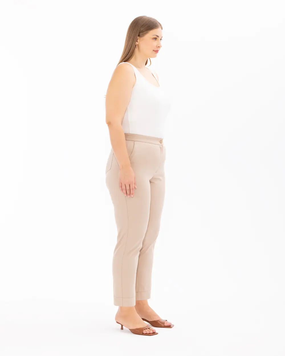 Plus Size Wide Leg Pants with Pockets