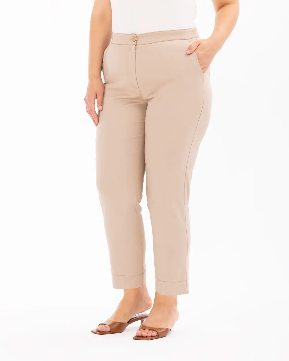 Plus Size Wide Leg Pants with Pockets