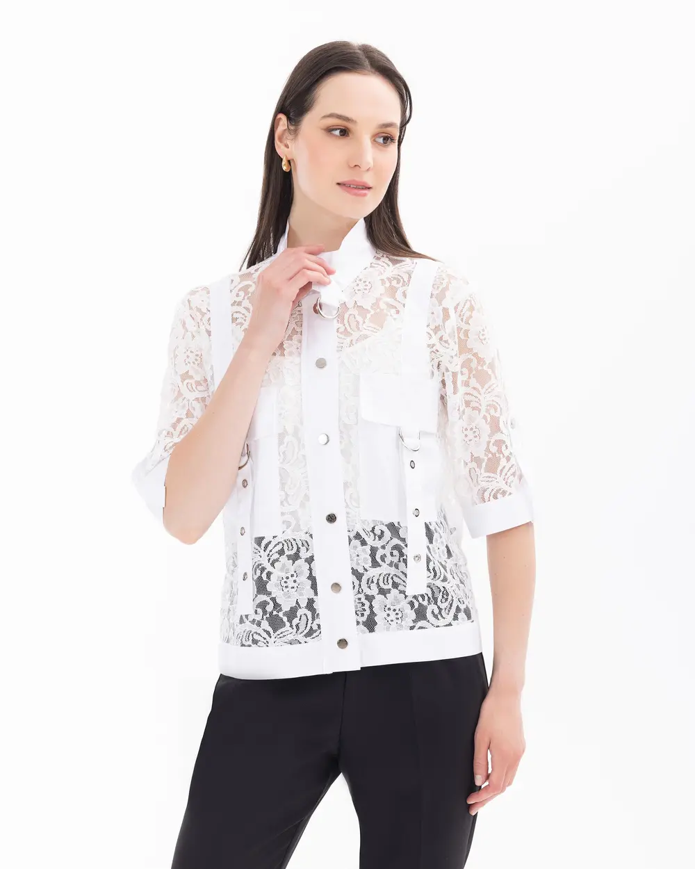 Short Sleeve Lace Jacket