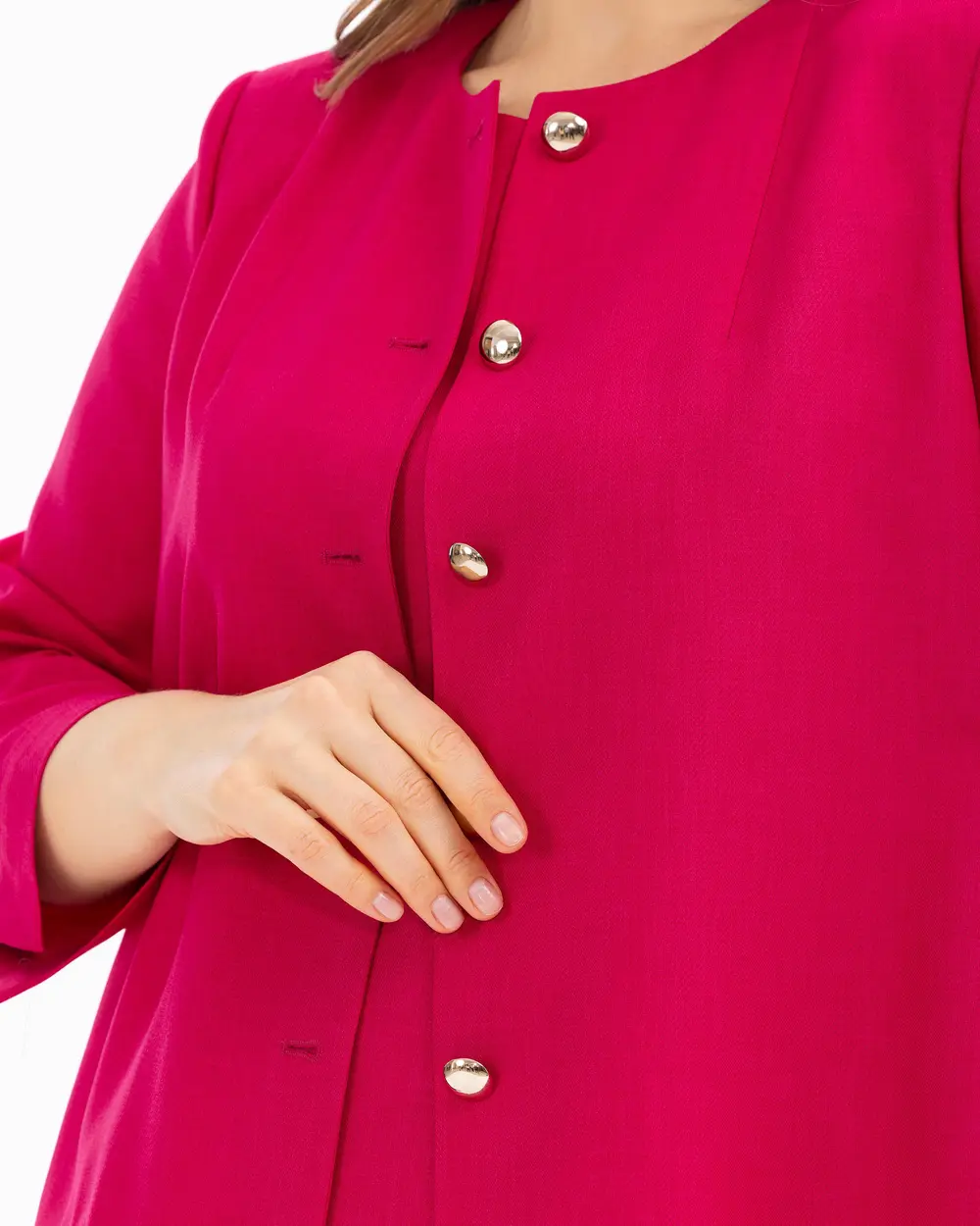 Plus Size Button Jacket