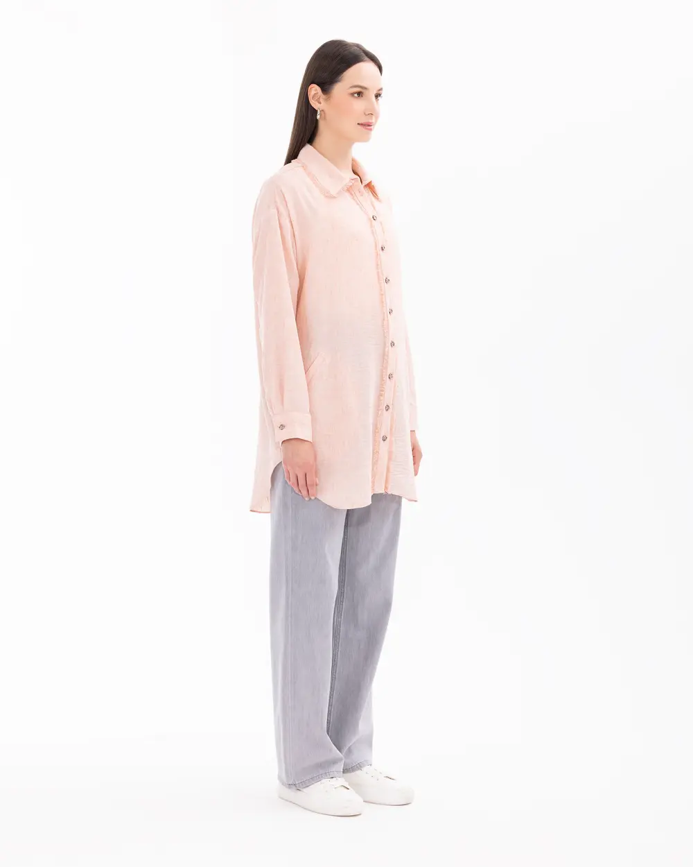 Shirt Collar Tunic with Pockets