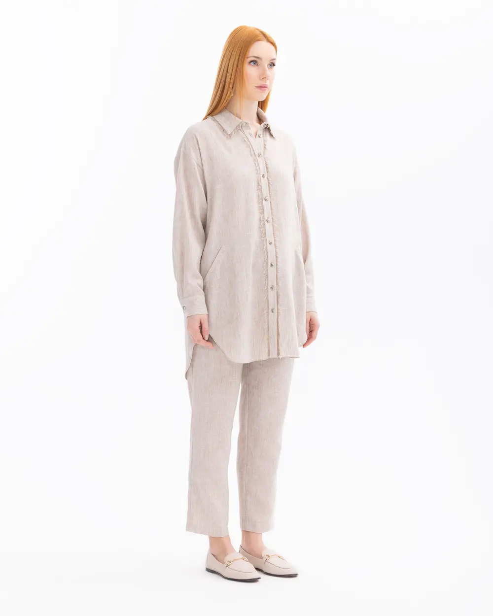 Shirt Collar Tunic with Pockets