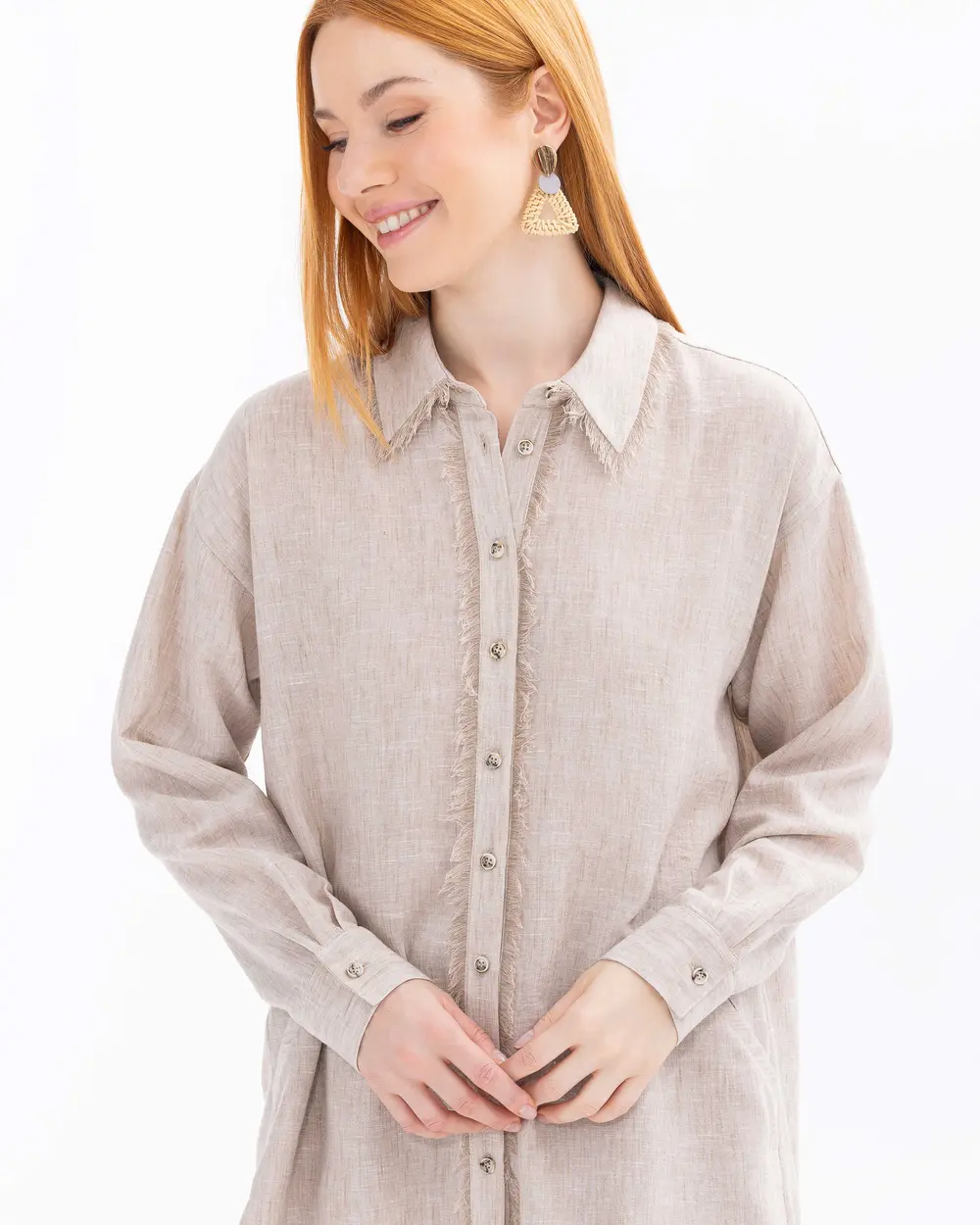 Shirt Collar Tunic with Pockets