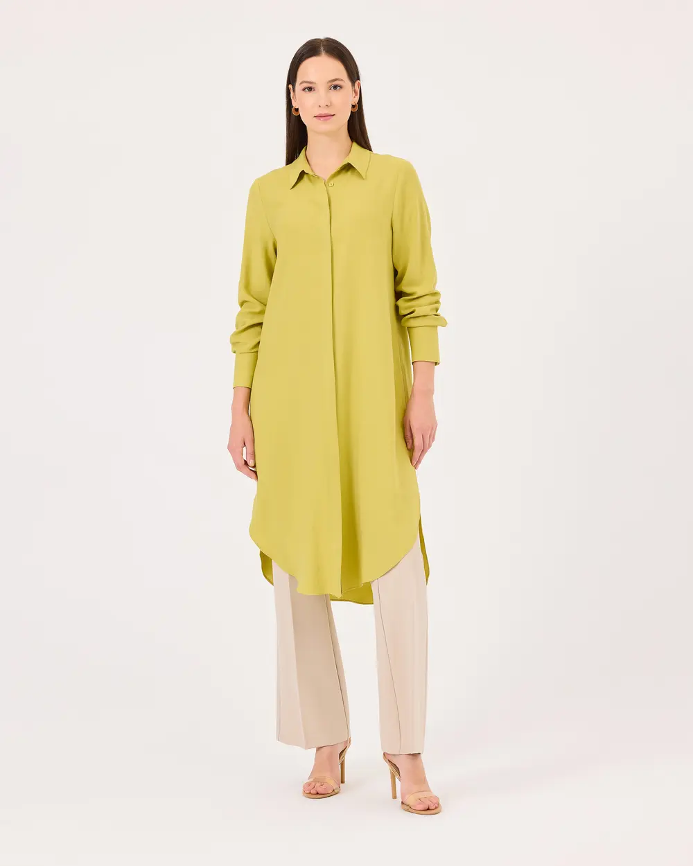 Gömlek Yaka Düğmeli Tunik