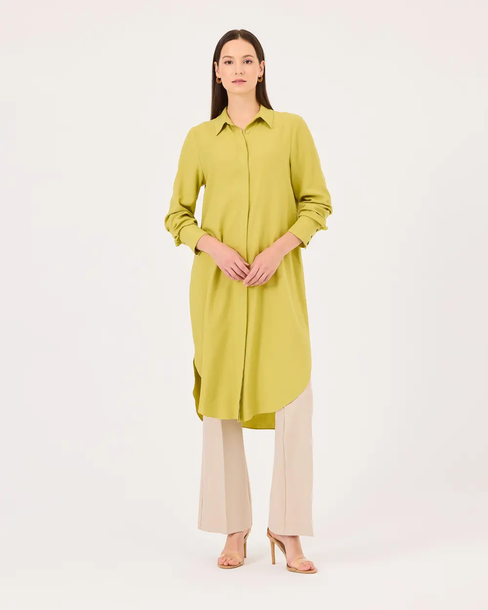 Gömlek Yaka Düğmeli Tunik