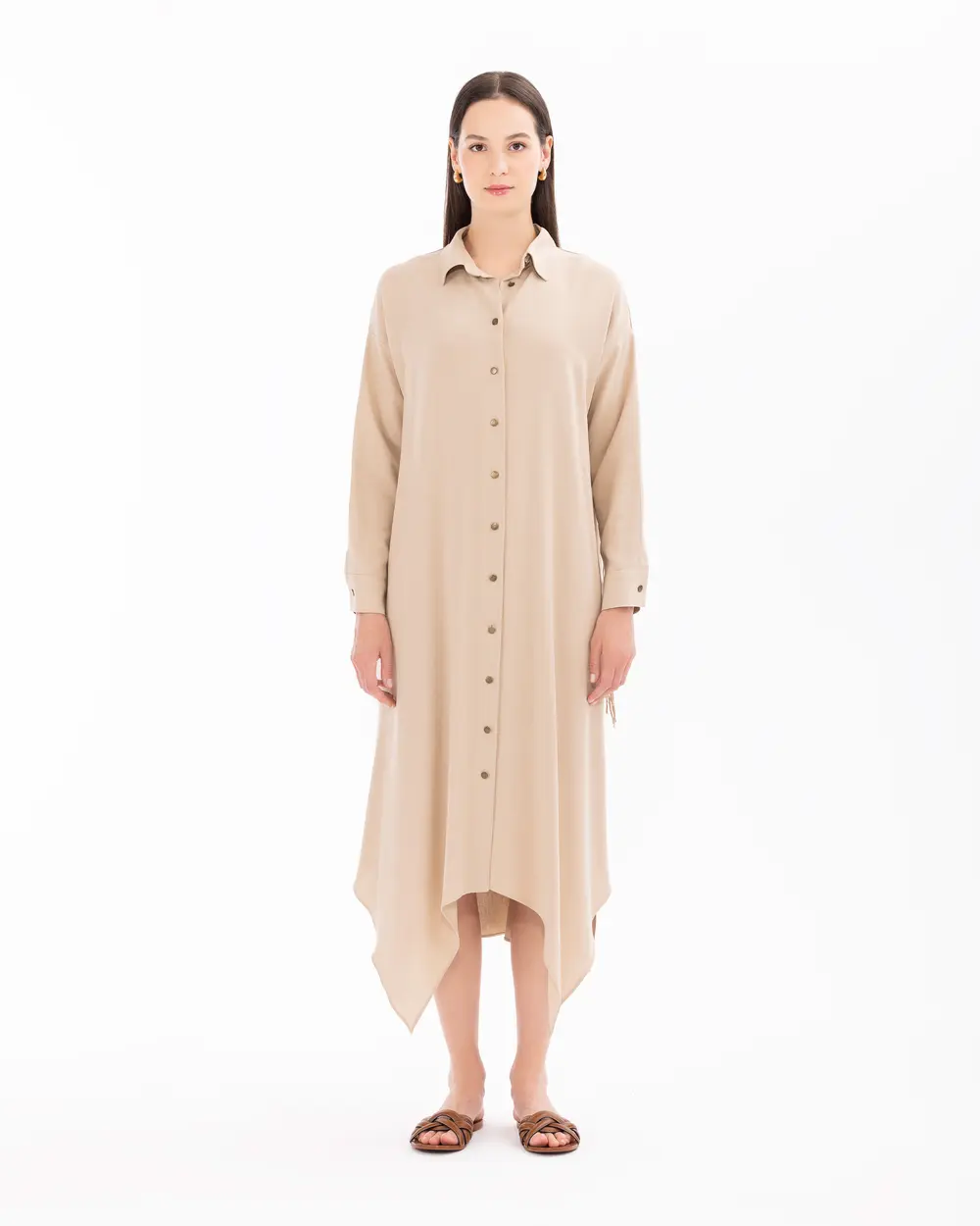 Buttoned Long Sleeve Tunic