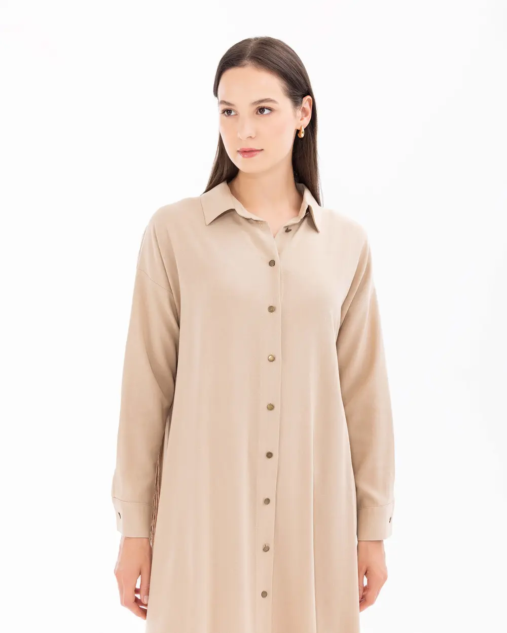 Buttoned Long Sleeve Tunic