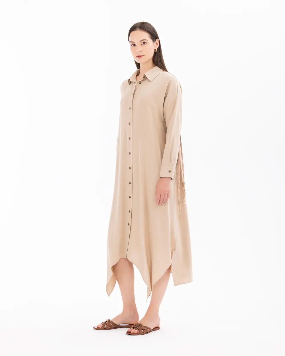 Buttoned Long Sleeve Tunic