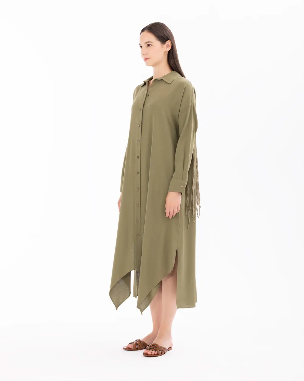 Buttoned Long Sleeve Tunic