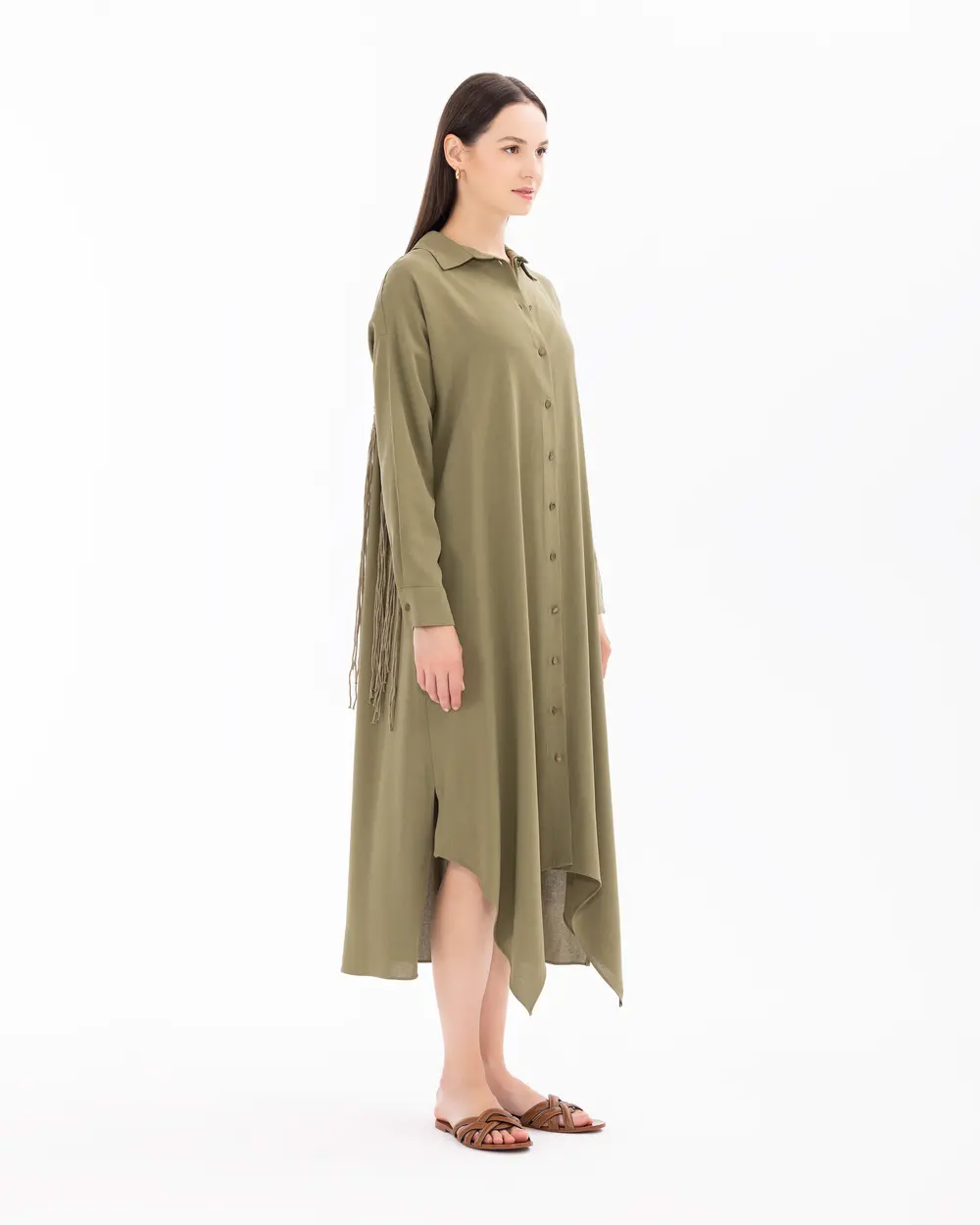 Buttoned Long Sleeve Tunic