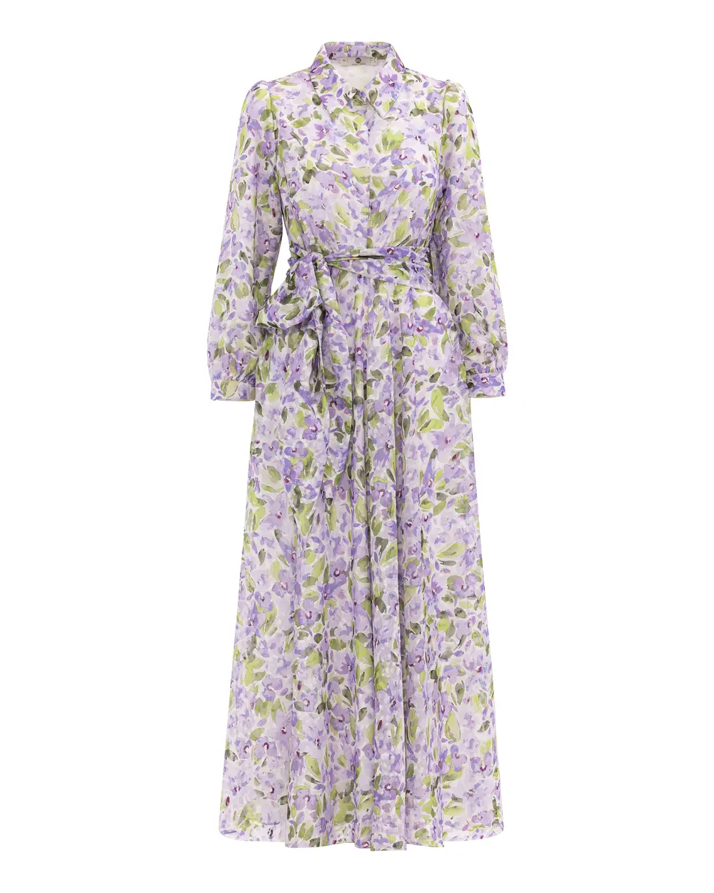 Flower Patterned Long Sleeve Dress