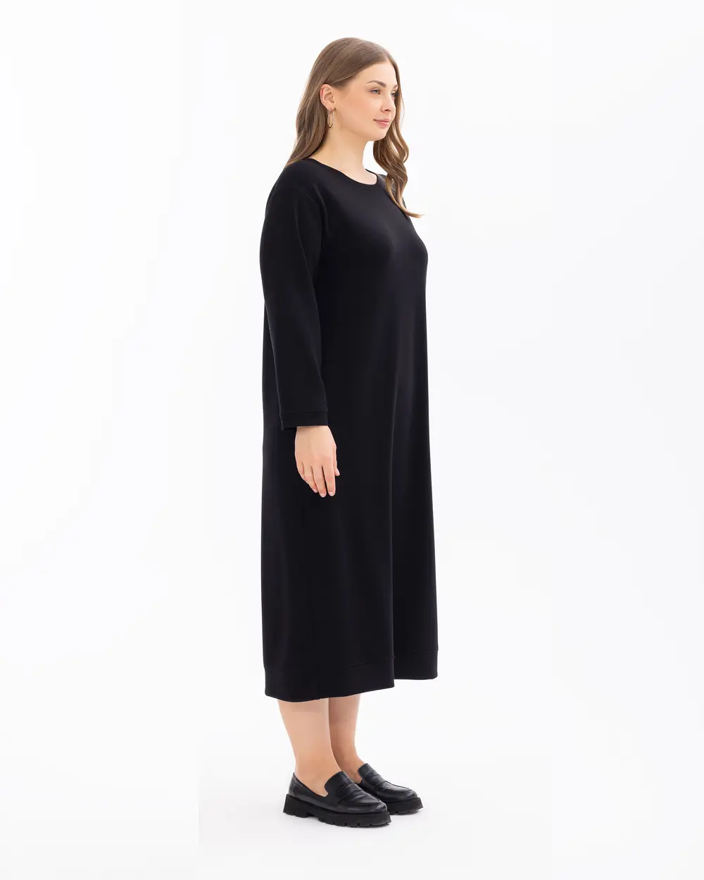 Büyük Beden Uzun Kollu Elbise