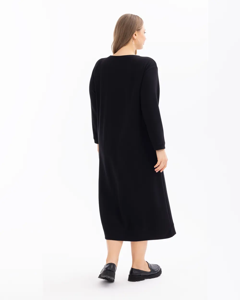 Büyük Beden Uzun Kollu Elbise