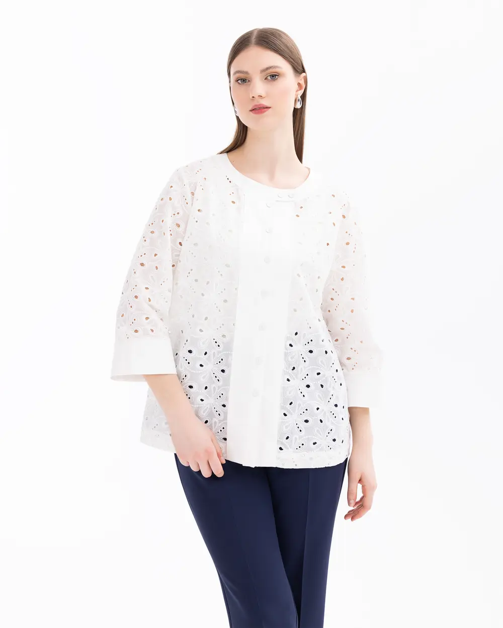 Floral Patterned Button Detailed Shirt
