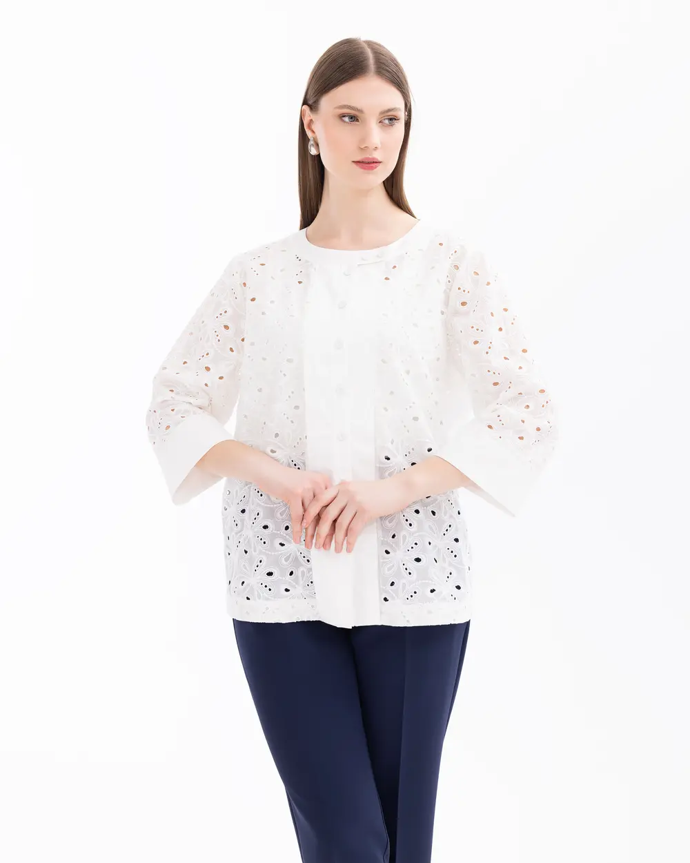 Floral Patterned Button Detailed Shirt