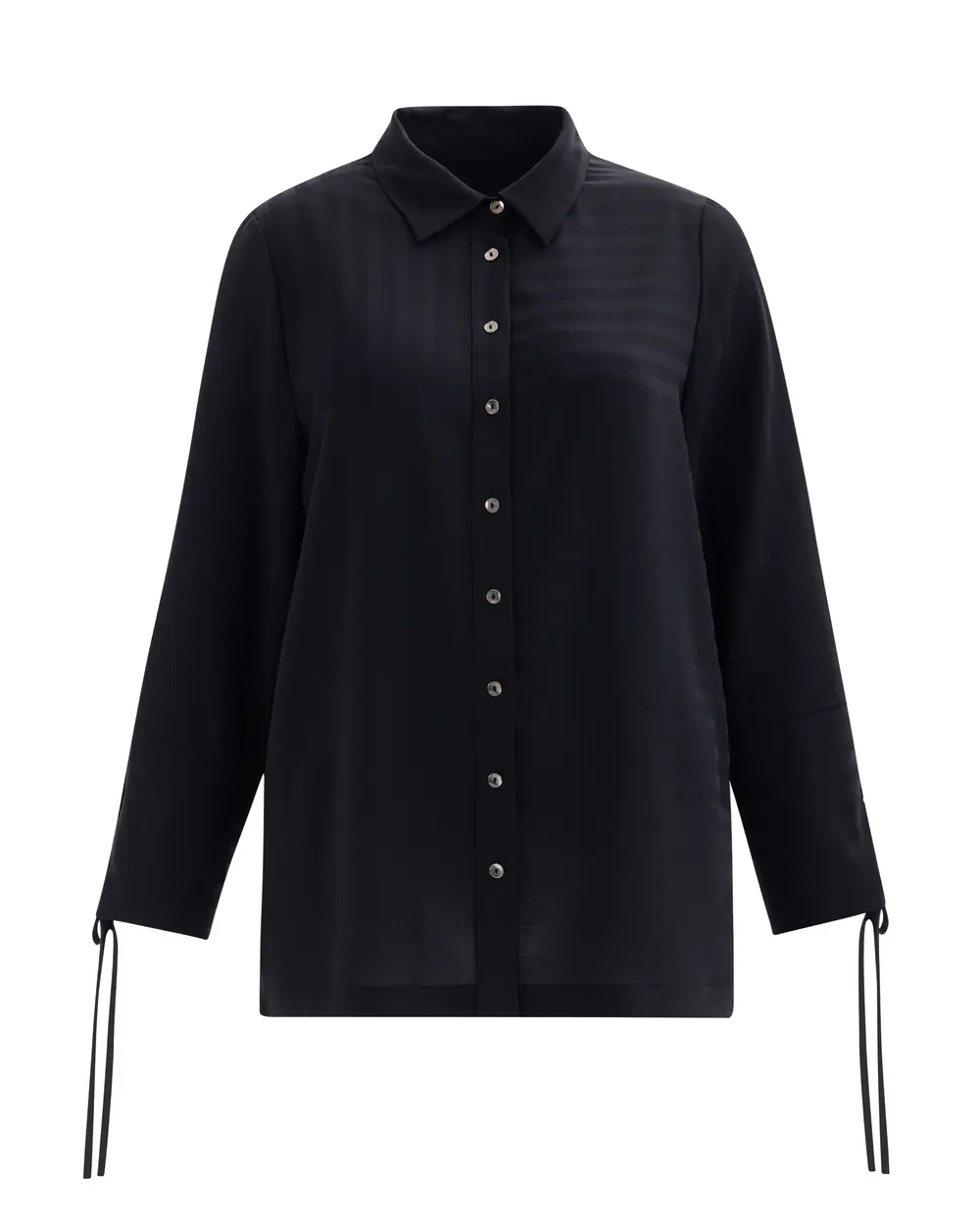 Plus Size Buttoned Shirt with Sleeve Detail