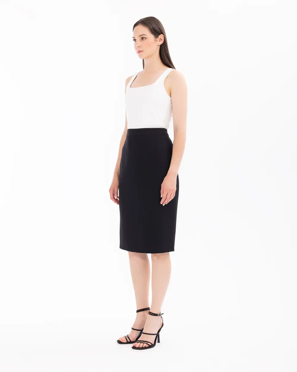 Below Knee Pencil Skirt