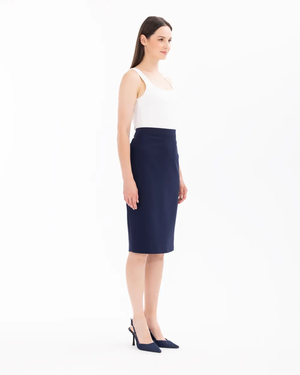 Below Knee Pencil Skirt