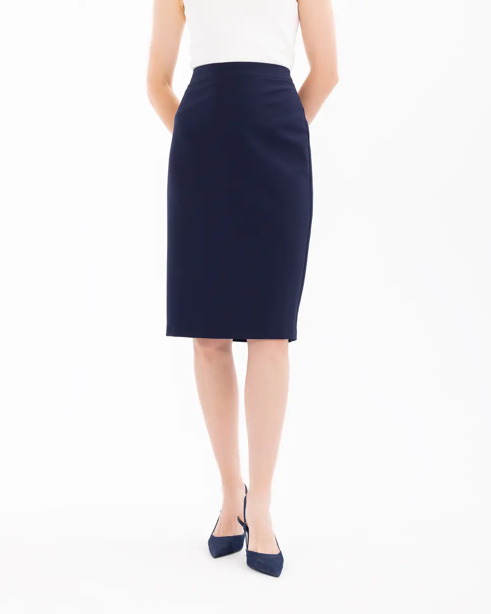 Below Knee Pencil Skirt