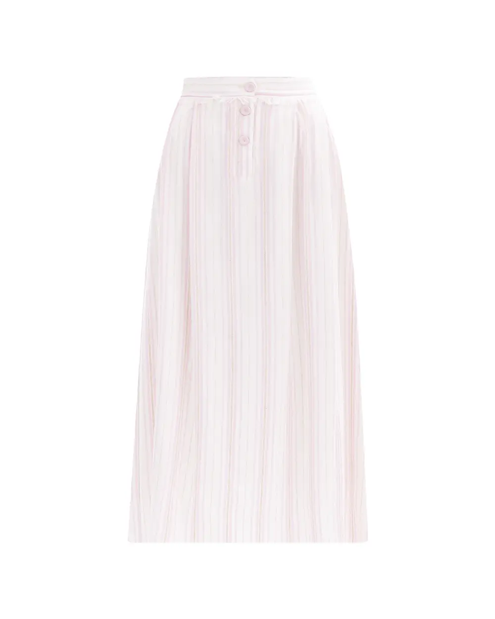 Striped Button Detailed Skirt