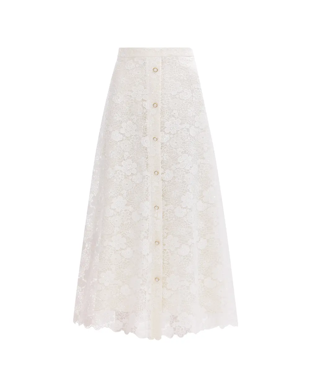 Sequin High Waist Lace Elegant Skirt