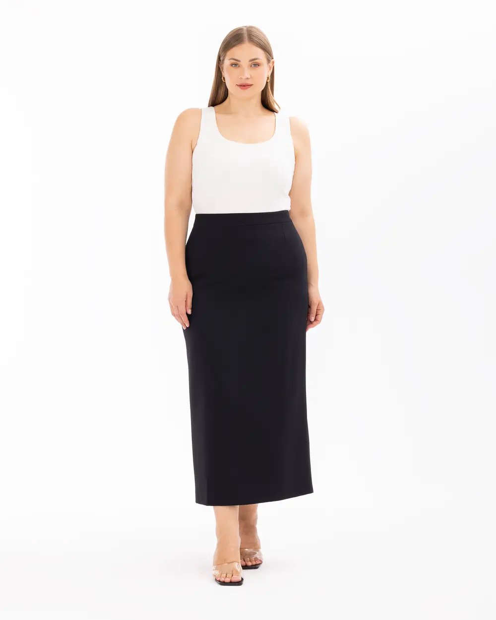 Plus Size Skirt Below the Knee