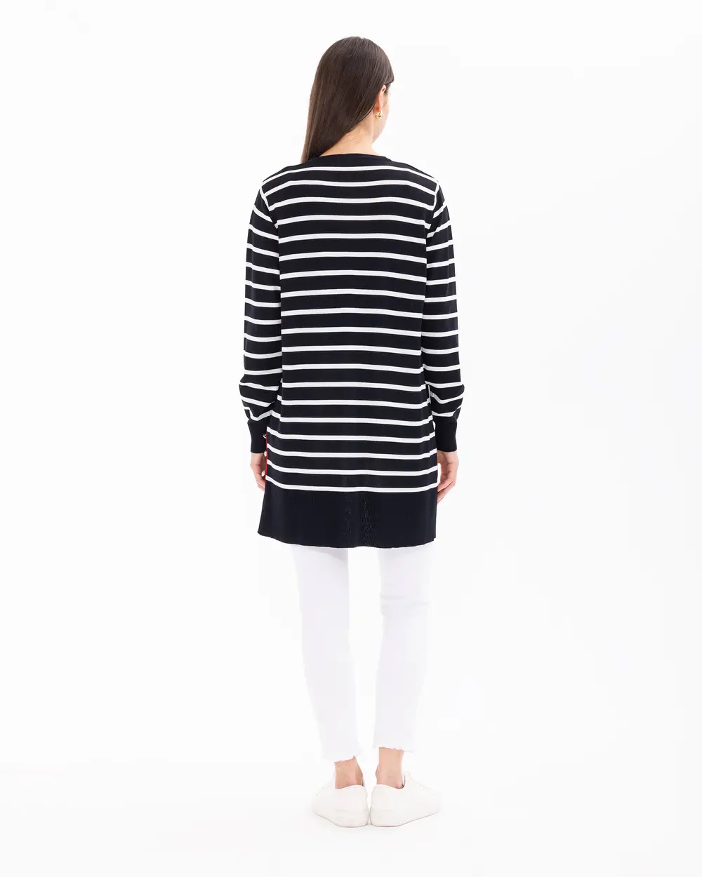 Line Patterned Sweater Tunic