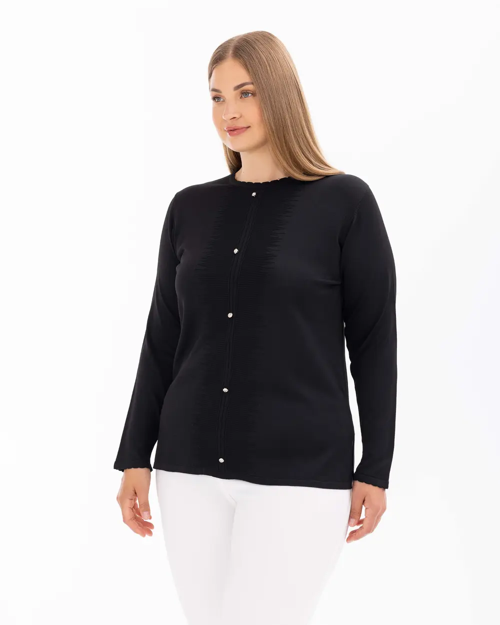 Plus Size Stone Detailed Sweater