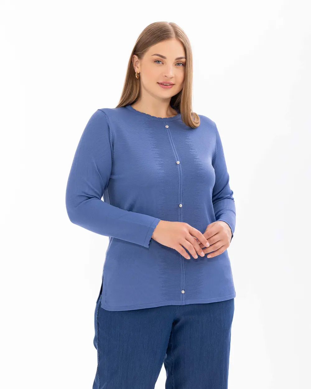 Plus Size Stone Detailed Sweater