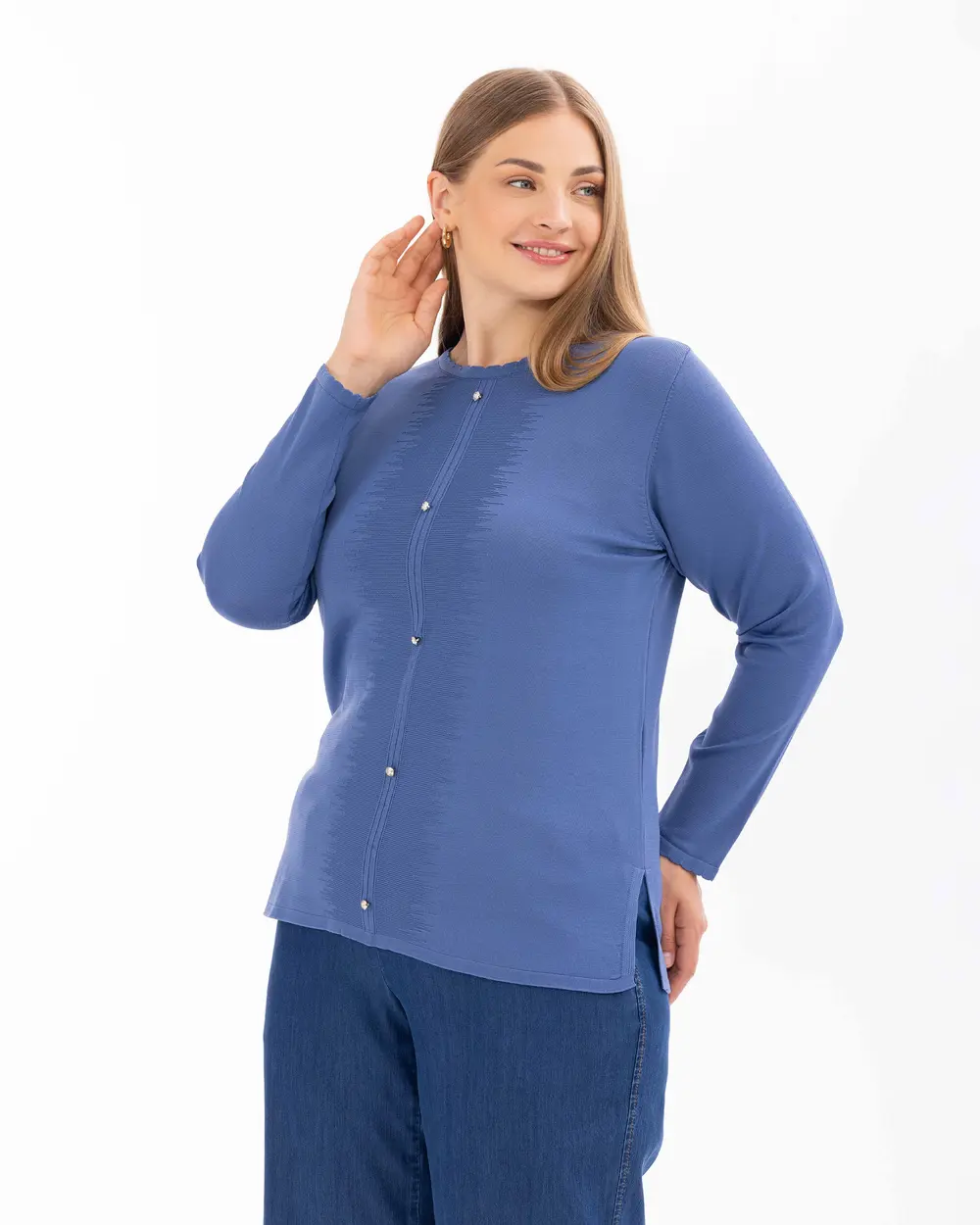 Plus Size Stone Detailed Sweater